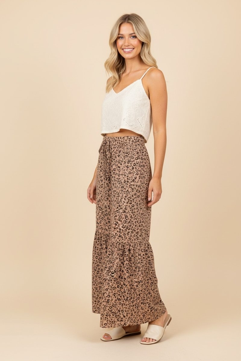 Wide Leg Leopard Print Pants { product_type }}