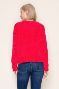 Red Textured Sweater-Sweaters-White Birch-Three Birdies Boutique, Women's Fashion Boutique Located in Kearney, MO