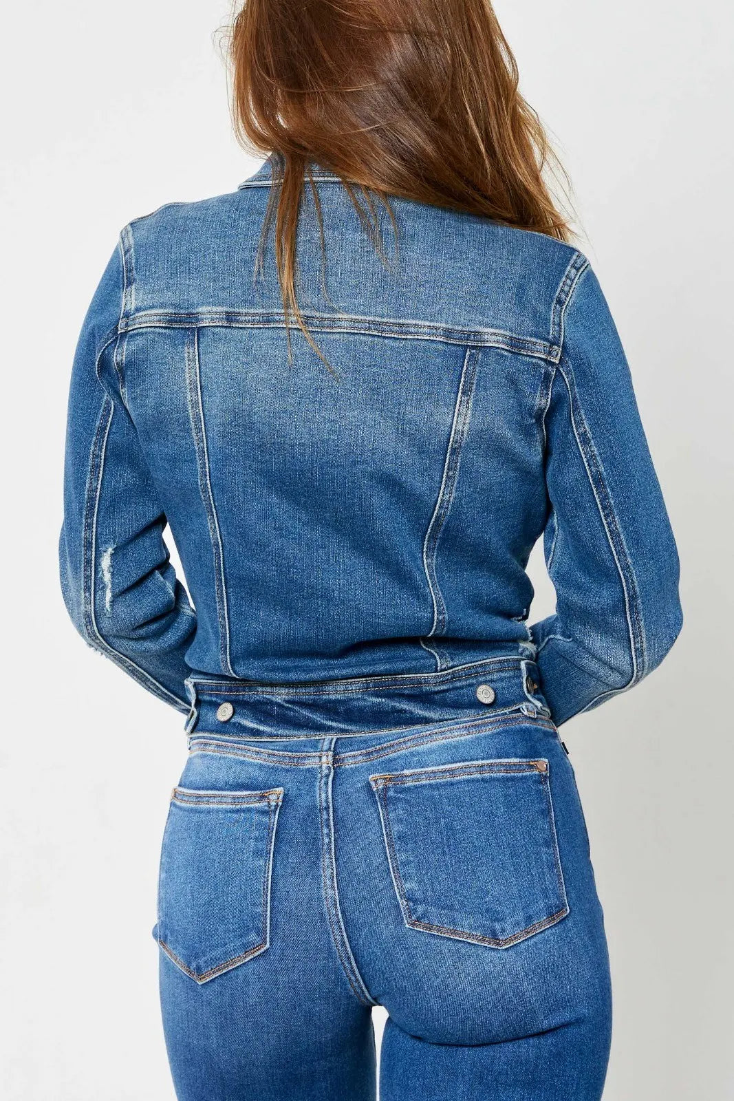 Judy Blue Classic Destroy Denim Jacket { product_type }}