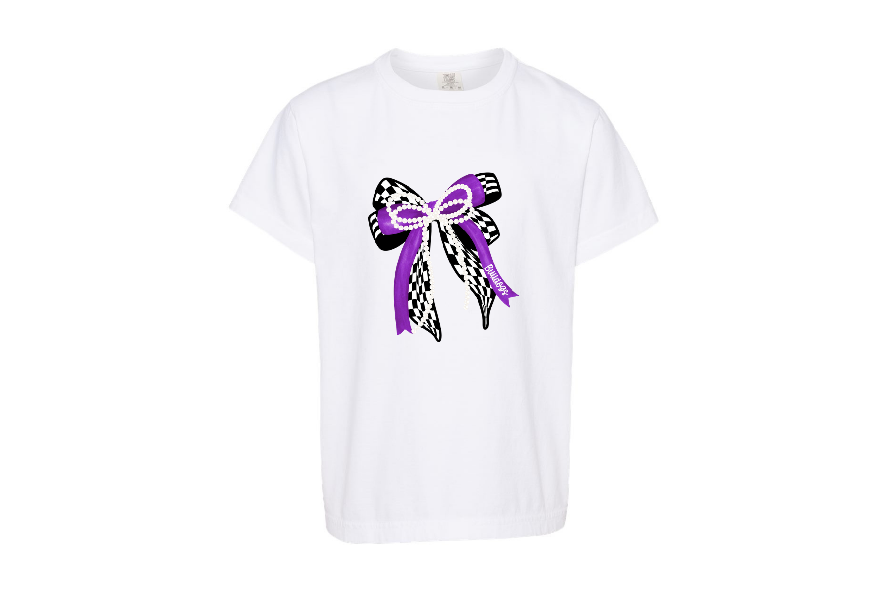 Bulldog Coquette Bow Graphic Tee { product_type }}