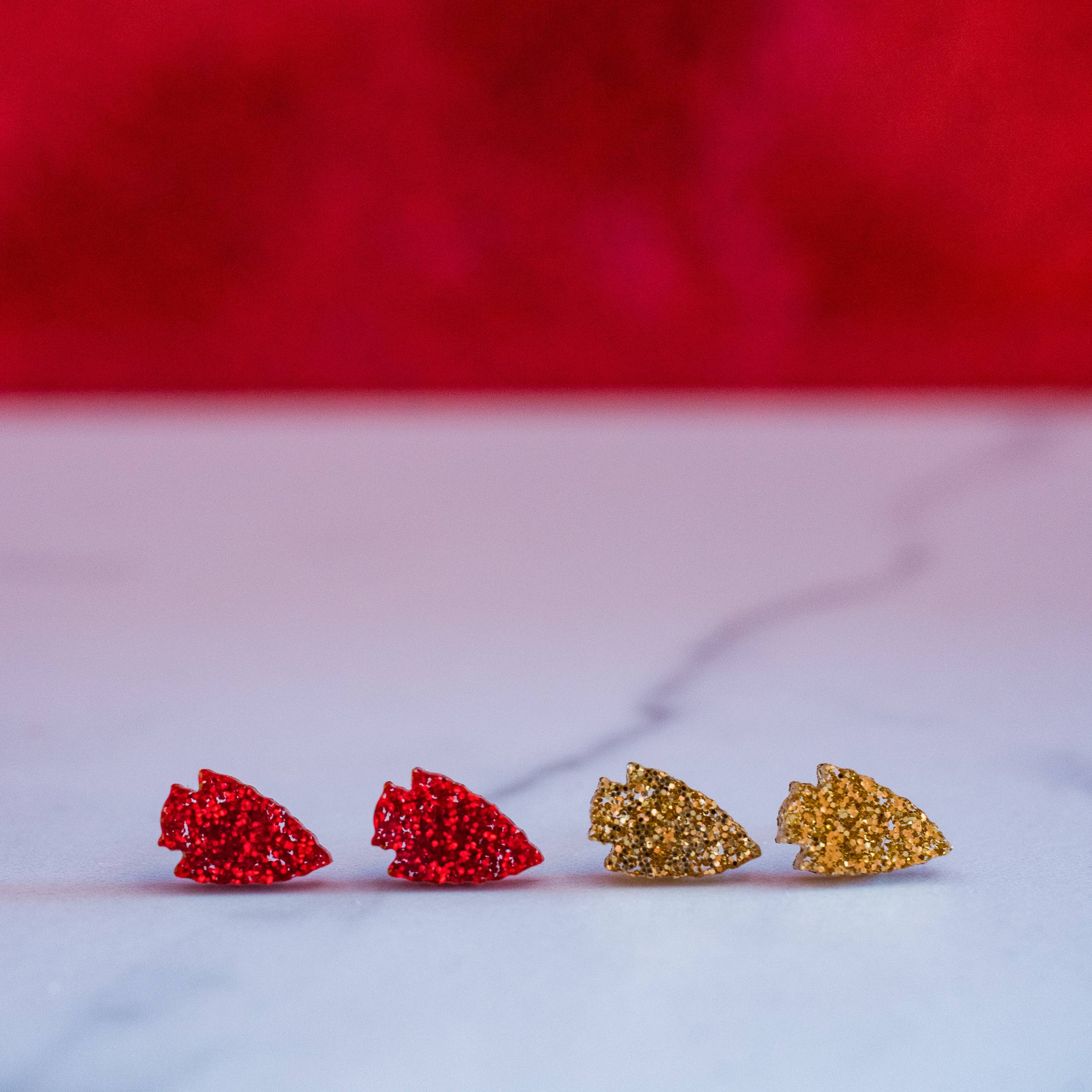 Kansas City Football Glitter Arrowhead Studs 2 pack { product_type }}