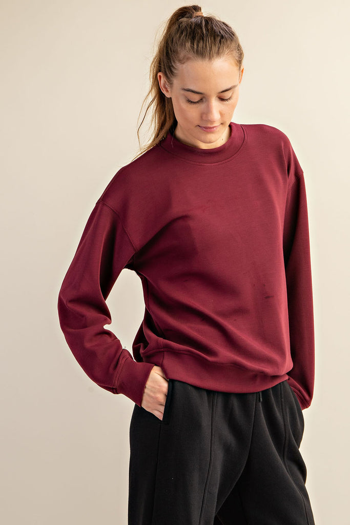 Rae Mode Luxe Pullover-Top-Rae Mode-Three Birdies Boutique, Women's Fashion Boutique Located in Kearney, MO