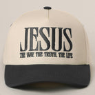 JESUS Typography Embroidered Trucker Hat - Black { product_type }}