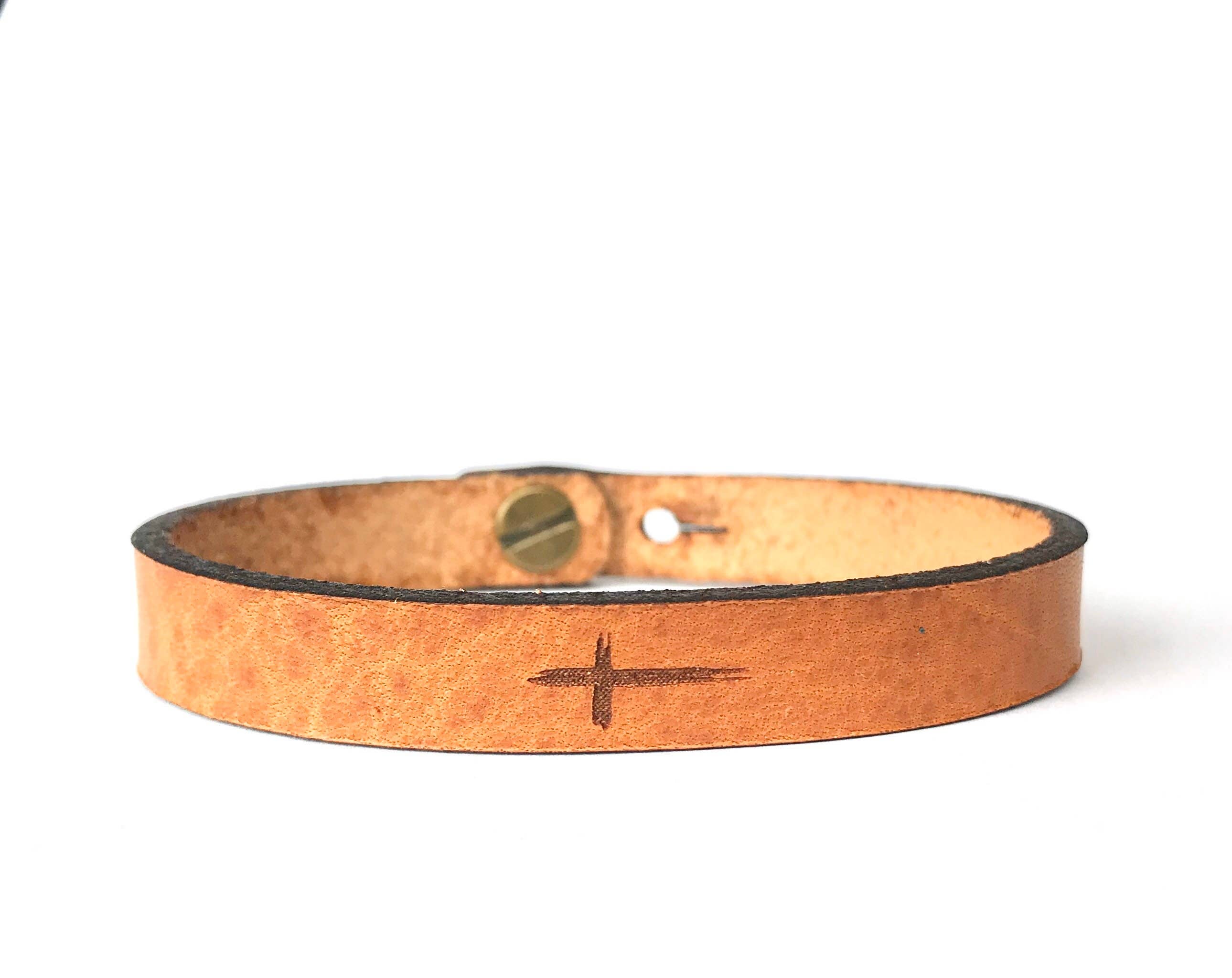 Cross Thin Leather Bracelet - Easter: Cross (Image) { product_type }}
