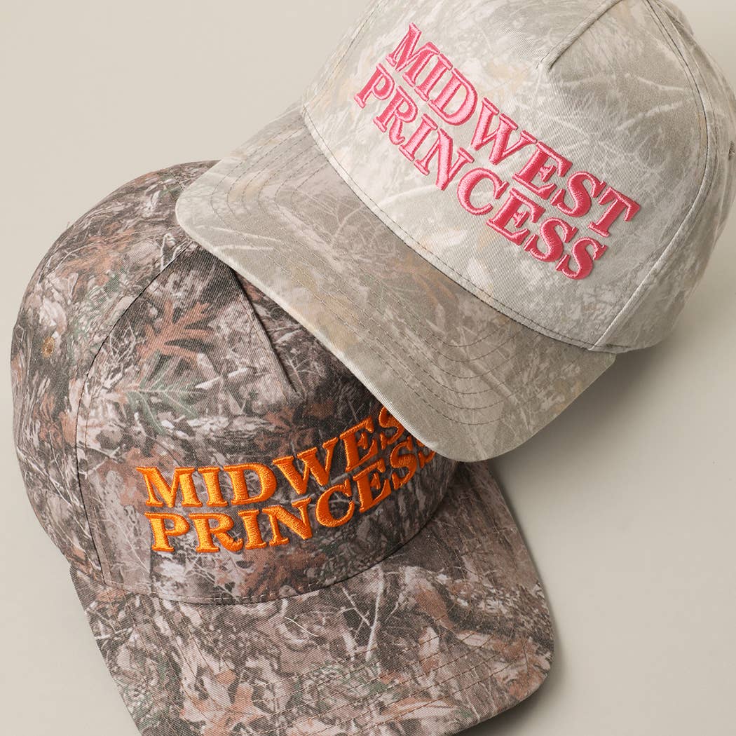 MIDWEST PRINCESS 3D Embroidered Camo Trucker Hat: LT. CAMO / ONE SIZE { product_type }}