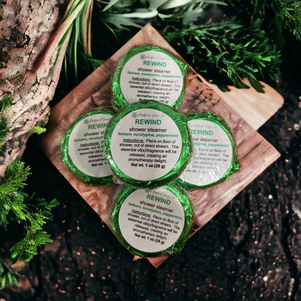 Shower Steamers Singles: Rewind-Bath & Beauty-Medford Soap Co.-Three Birdies Boutique, Women's Fashion Boutique Located in Kearney, MO