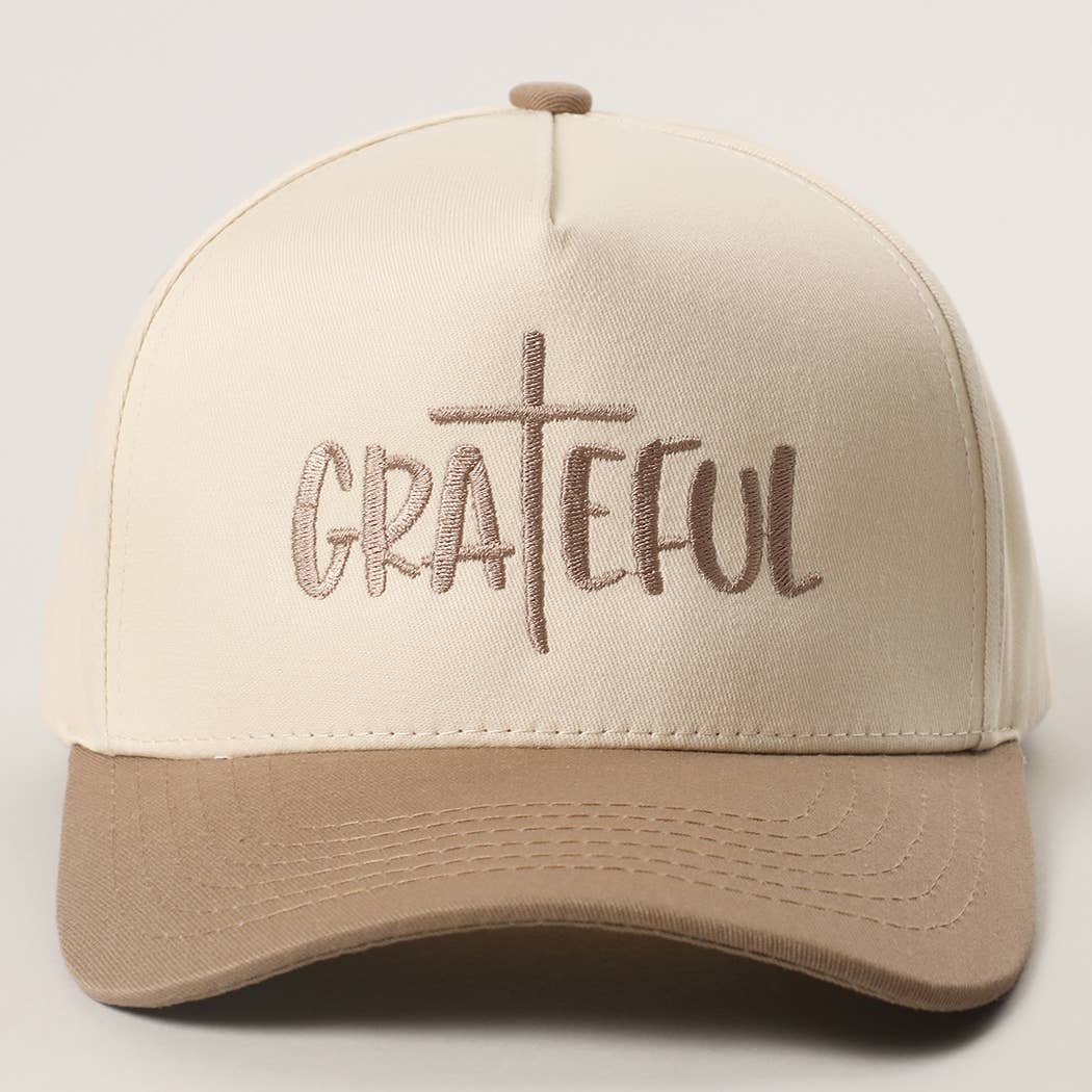 GRATEFUL Embroidery Two-Tone Trucker Hat: COW / One Size { product_type }}