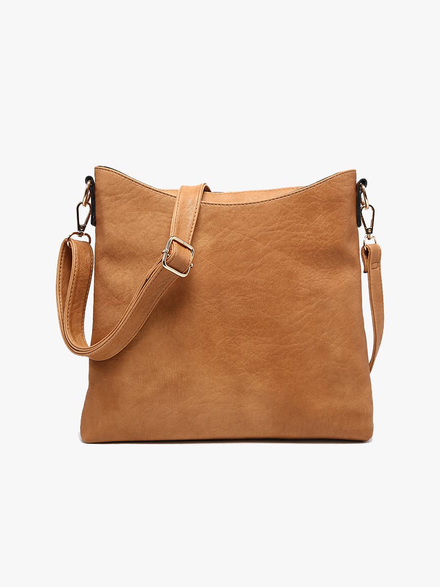 Emma Crossbody Bag with Snap Closure: Caramel { product_type }}