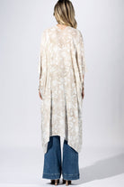 Beige Stripe Sheer Kimono { product_type }}
