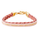 Wrapped In Love Philippians 4:13 - Pink Braided Bracelet { product_type }}