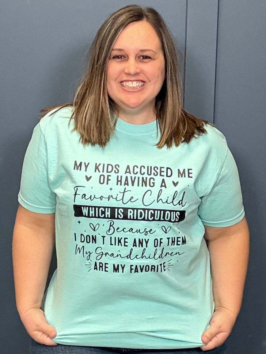 My Grandchildren are My Favorite-Tres Birdos Graphic Tees-Three Birdies Boutique, Women's Fashion Boutique Located in Kearney, MO