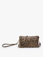 Riley Leopard Crossbody Wristlet: Leopard/Mustard { product_type }}