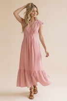 Red Striped Maxi Dress { product_type }}