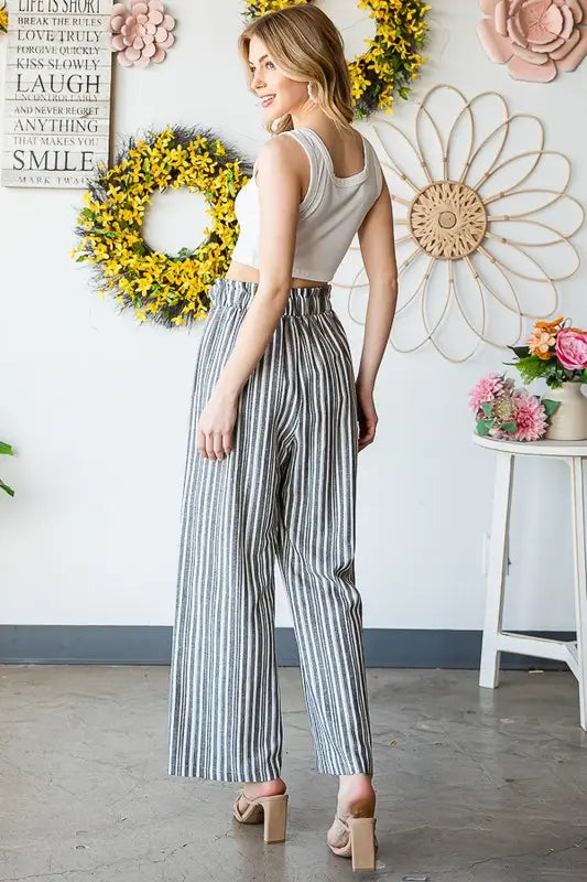 Striped Culotte Pants-Pants-HEIMISH-Three Birdies Boutique, Women's Fashion Boutique Located in Kearney, MO