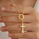 Gold Layered Cross Necklace { product_type }}