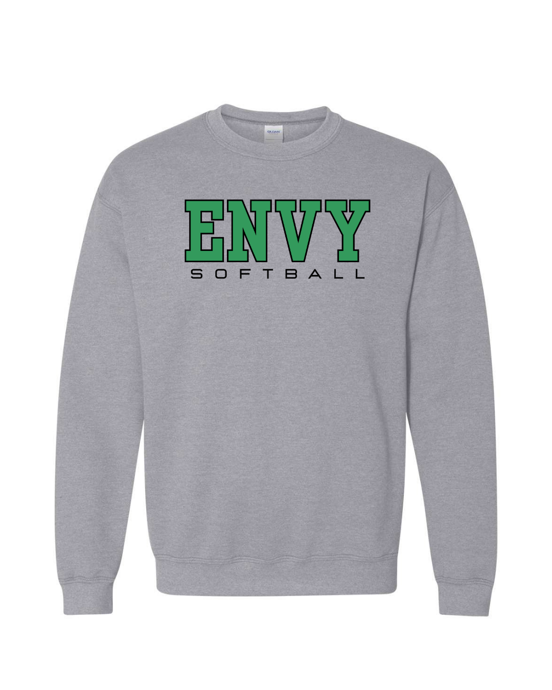 Block Envy Softball Gildan Crewneck-Graphic Tees-TB TEES-Three Birdies Boutique, Women's Fashion Boutique Located in Kearney, MO