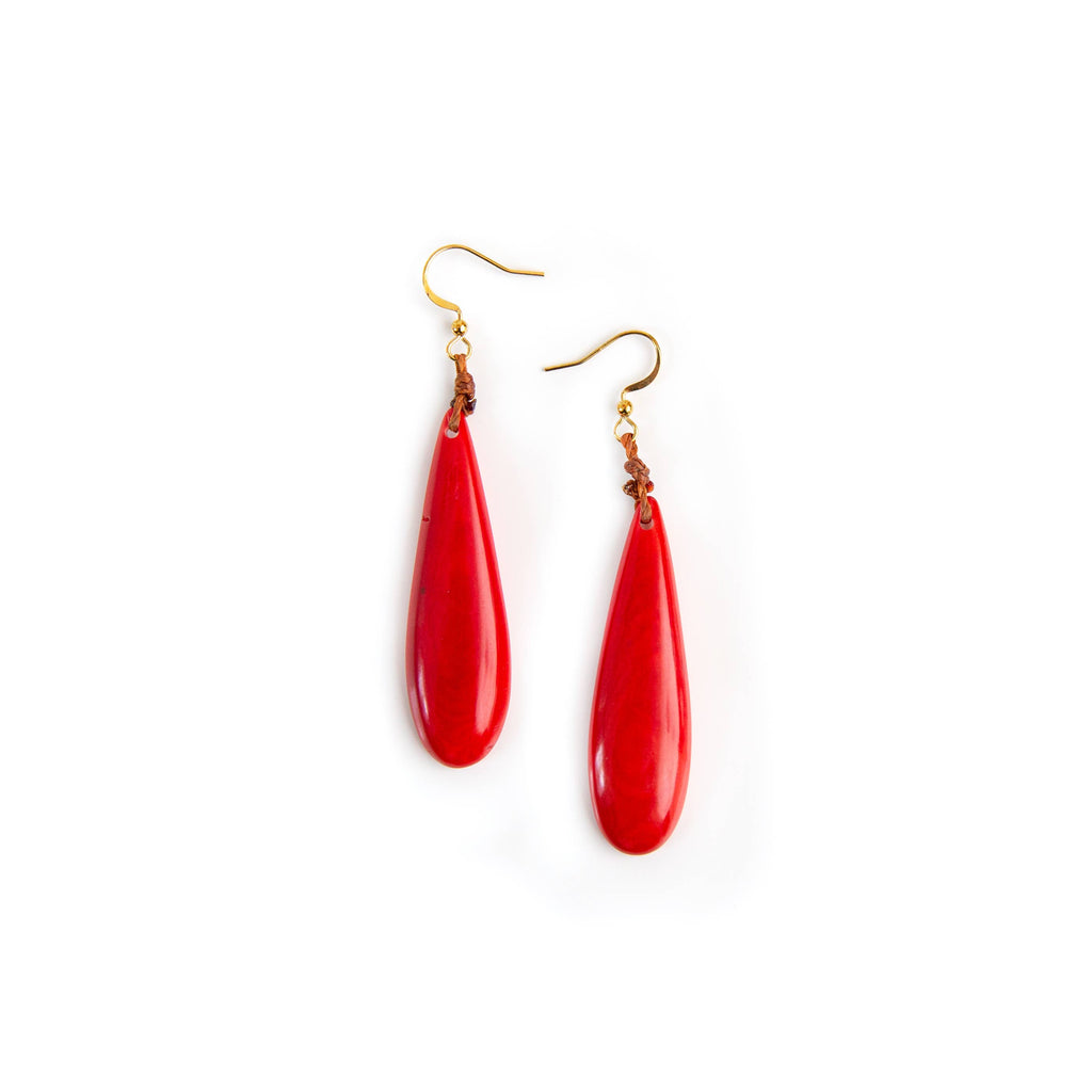 Raquel Earrings: Onyx-Organic Tagua Jewelry-Three Birdies Boutique, Women's Fashion Boutique Located in Kearney, MO