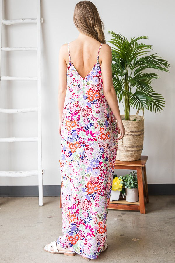 Multi Floral Maxi Dress-Dresses-Heimish-Three Birdies Boutique, Women's Fashion Boutique Located in Kearney, MO