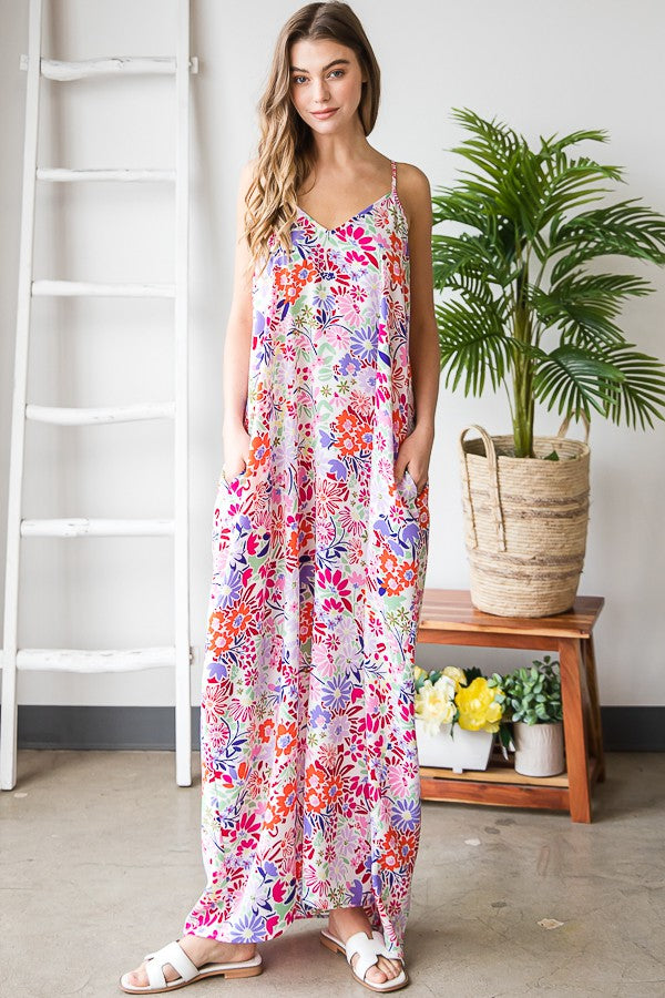 Multi Floral Maxi Dress-Dresses-Heimish-Three Birdies Boutique, Women's Fashion Boutique Located in Kearney, MO