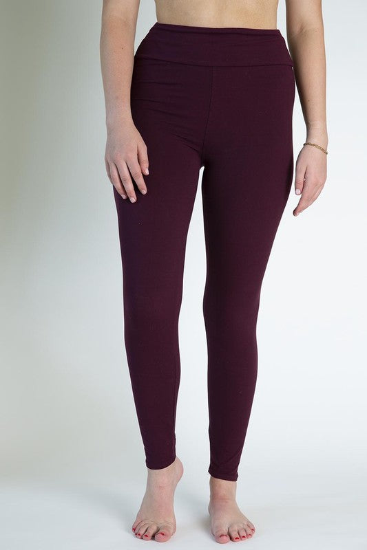Burgundy Leggings-Leggings-boutique only-Three Birdies Boutique, Women's Fashion Boutique Located in Kearney, MO