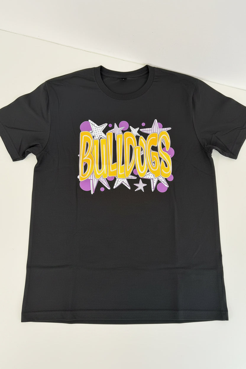 Bulldogs Stars Graphic Tee-Graphic Tees-TB TEES-Three Birdies Boutique, Women's Fashion Boutique Located in Kearney, MO