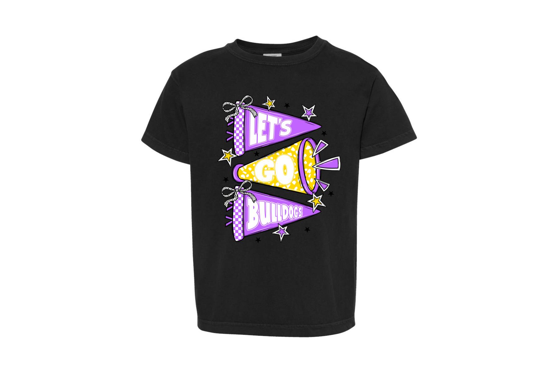 Let's Go Bulldogs Megaphone Graphic Tee { product_type }}