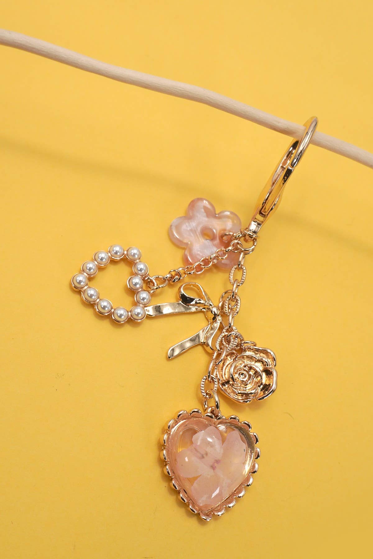 Bag Charm – Pressed Flower, Bow, Pearl, Heart Charms { product_type }}