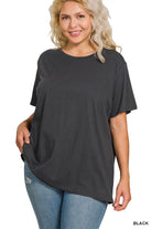 Cotton Boyfriend Round Neck Tee { product_type }}