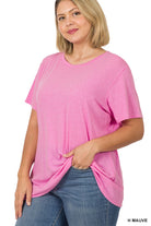 Cotton Boyfriend Round Neck Tee { product_type }}