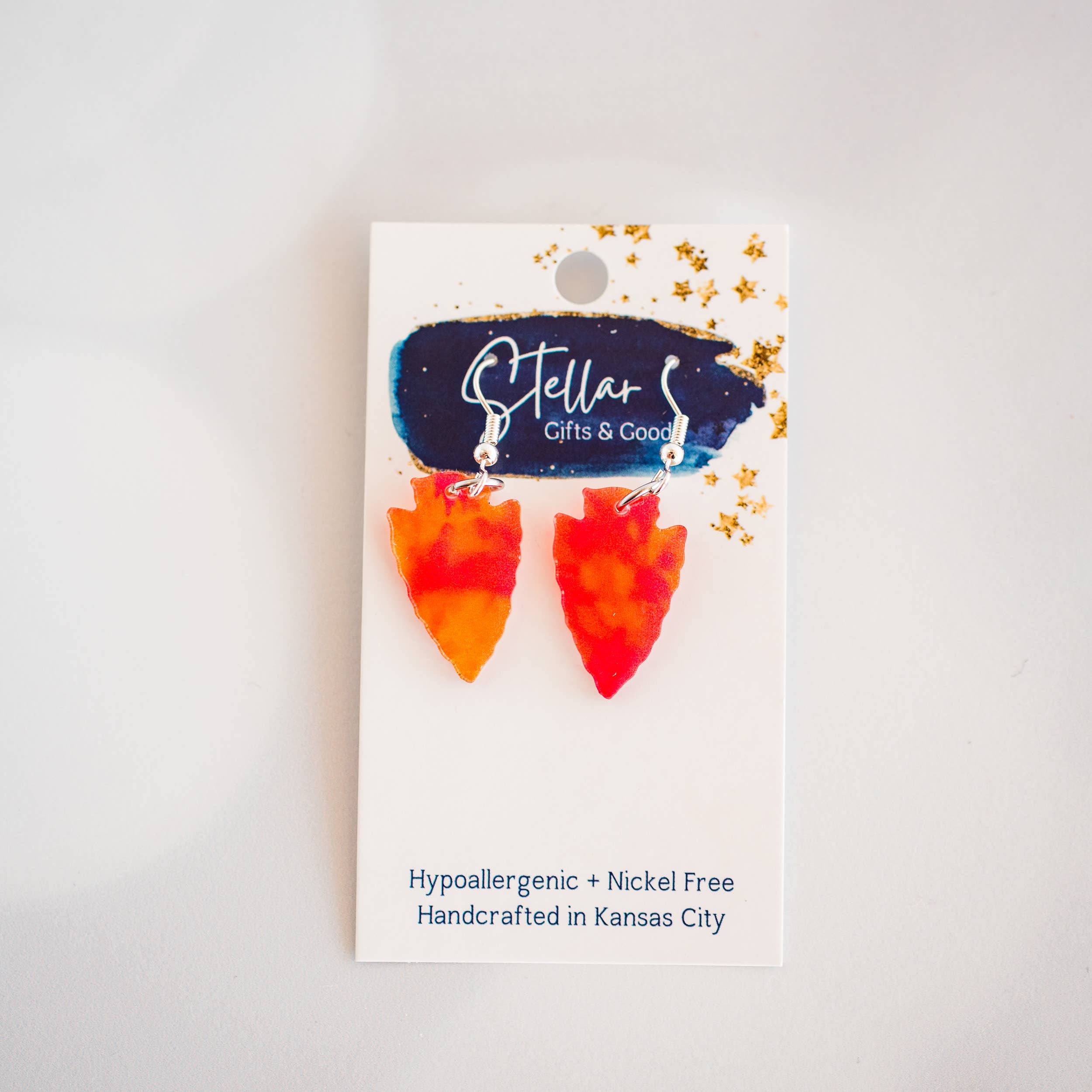 KC Petite Tie Dye Arrowhead Dangles { product_type }}
