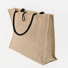 Hello Weekend Burlap Tote Bag: IV { product_type }}