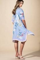 Blue Drift Viscose Kimono: PERIWINKLE-Urbanista-Three Birdies Boutique, Women's Fashion Boutique Located in Kearney, MO