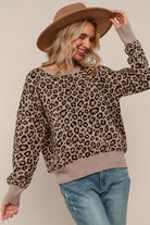 Leopard Sweater Top { product_type }}
