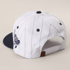 Take Me Out to the Ballgame Embroidered Pinstripe Trucker Hat - Navy/White { product_type }}