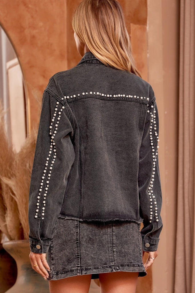 Pearl & Rhinestone Savanna Jane Jacket-Jackets-Andree By Unit-Three Birdies Boutique, Women's Fashion Boutique Located in Kearney, MO