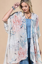 Airy Floral Kimono { product_type }}