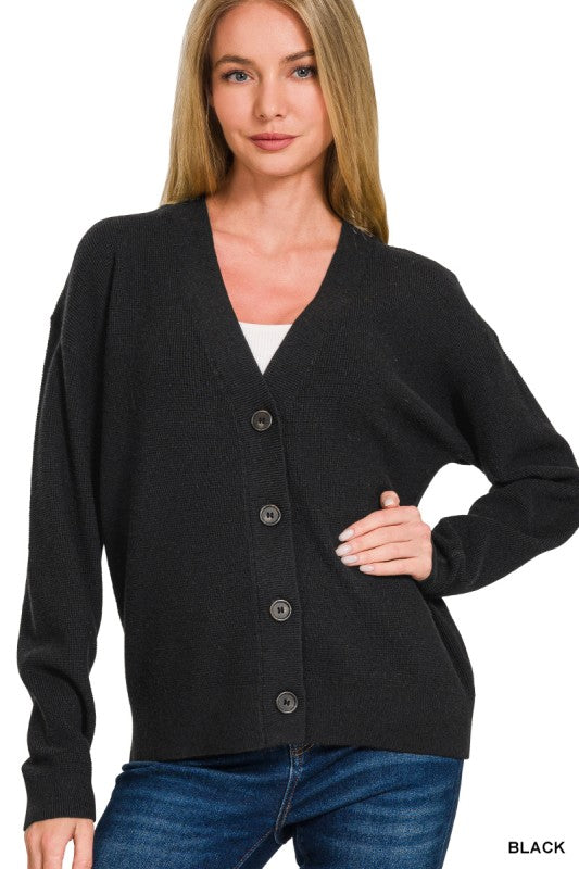 The Essential Button Front Cardigan-Cardigan-Zenana-Three Birdies Boutique, Women's Fashion Boutique Located in Kearney, MO