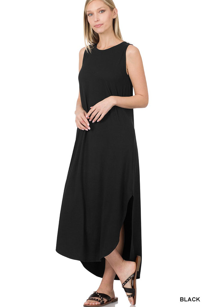Sleeveless Maxi Dress-Maxi Dresses-Zenana-Three Birdies Boutique, Women's Fashion Boutique Located in Kearney, MO