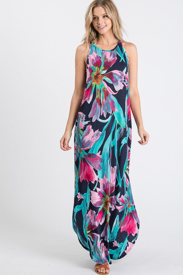 Tropical Maxi Dress-Dresses-Heimish-Three Birdies Boutique, Women's Fashion Boutique Located in Kearney, MO