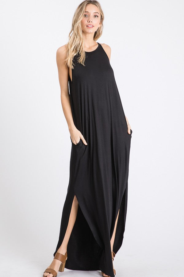 Solid Color Maxi Dress-Dresses-Heimish-Three Birdies Boutique, Women's Fashion Boutique Located in Kearney, MO