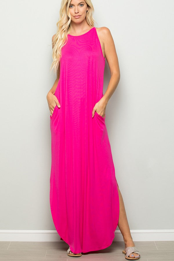 Solid Color Maxi Dress-Dresses-Heimish-Three Birdies Boutique, Women's Fashion Boutique Located in Kearney, MO