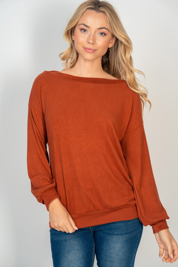 Long Sleeve Solid Knit Top-Shirts & Tops-White Birch-Three Birdies Boutique, Women's Fashion Boutique Located in Kearney, MO