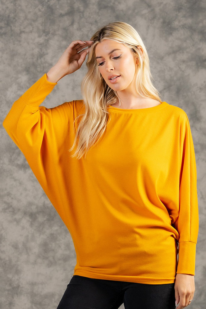Ribbed Long Sleeve Boxy Top-Sweater-Sew In Love-Three Birdies Boutique, Women's Fashion Boutique Located in Kearney, MO