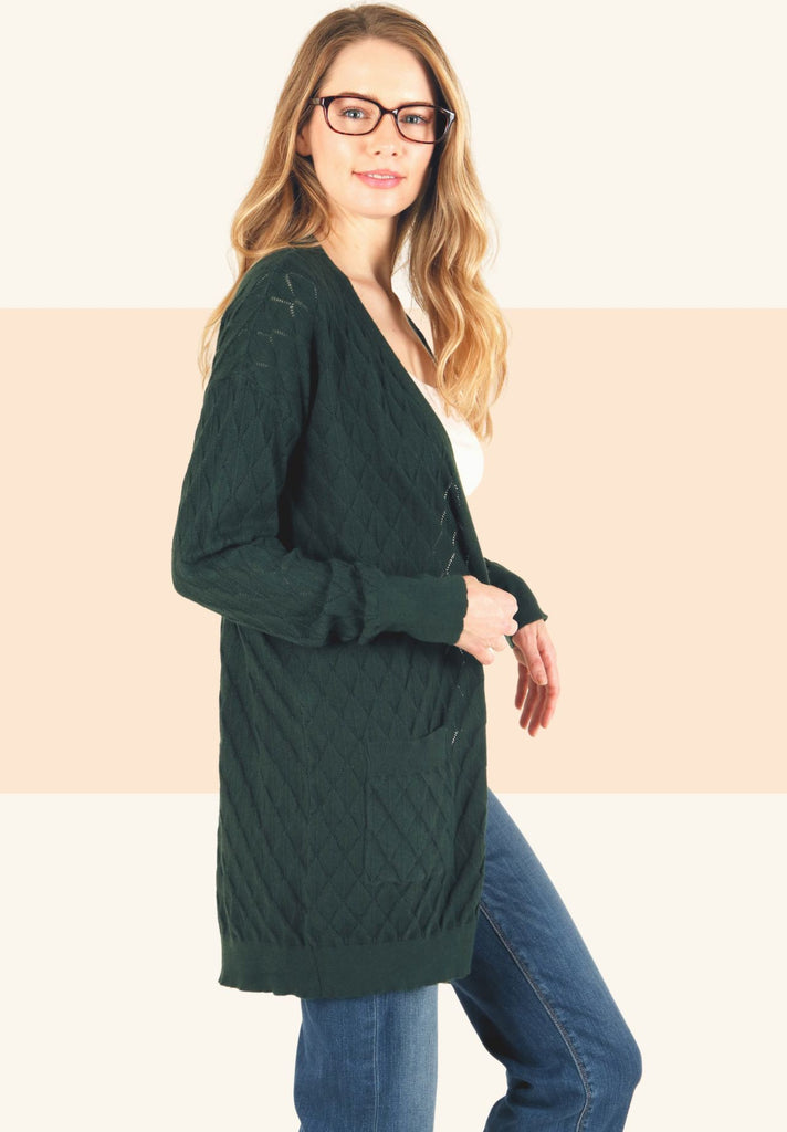 Knit Sweater Cardigan-Outerwear-P.S. Kate-Three Birdies Boutique, Women's Fashion Boutique Located in Kearney, MO