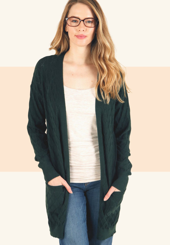 Knit Sweater Cardigan-Outerwear-P.S. Kate-Three Birdies Boutique, Women's Fashion Boutique Located in Kearney, MO