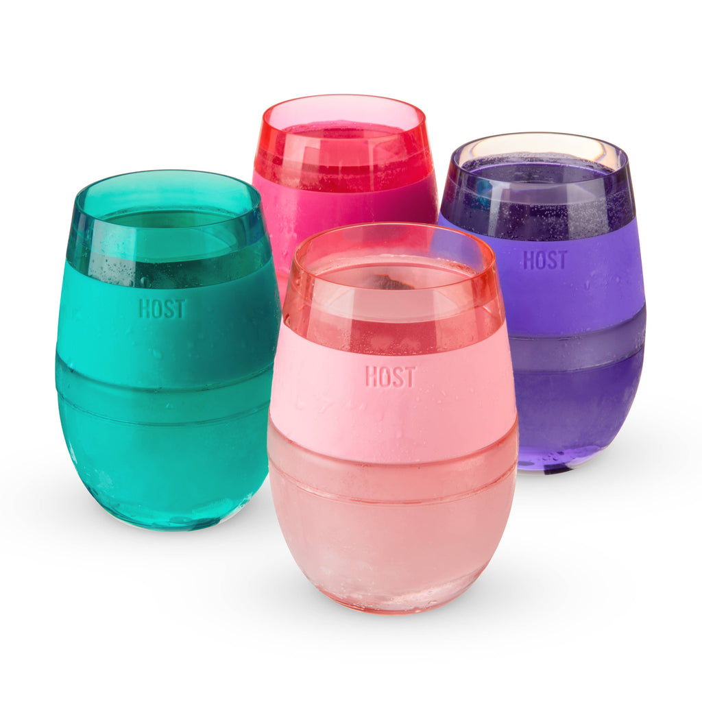 Wine FREEZE™ Cooling Cups - Asst Tinted Colors - CDU of 12-Gifts & Things-HOST-Three Birdies Boutique, Women's Fashion Boutique Located in Kearney, MO