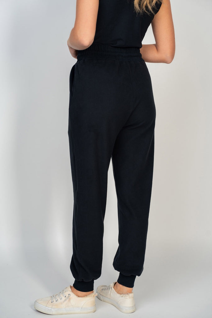 High Waisted Draw String Joggers-Joggers-White Birch-Three Birdies Boutique, Women's Fashion Boutique Located in Kearney, MO