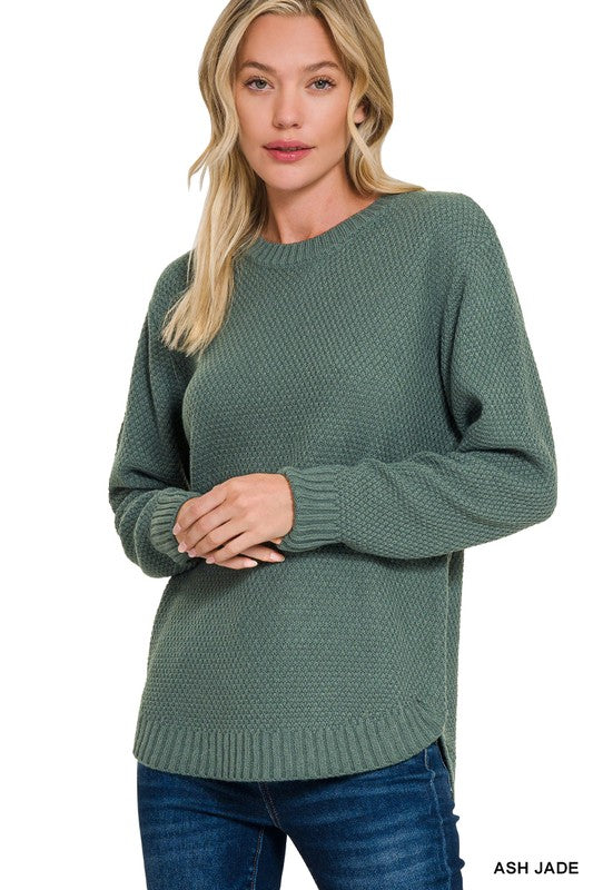 Everyday Basic Sweater-Sweaters-Zenana-Three Birdies Boutique, Women's Fashion Boutique Located in Kearney, MO
