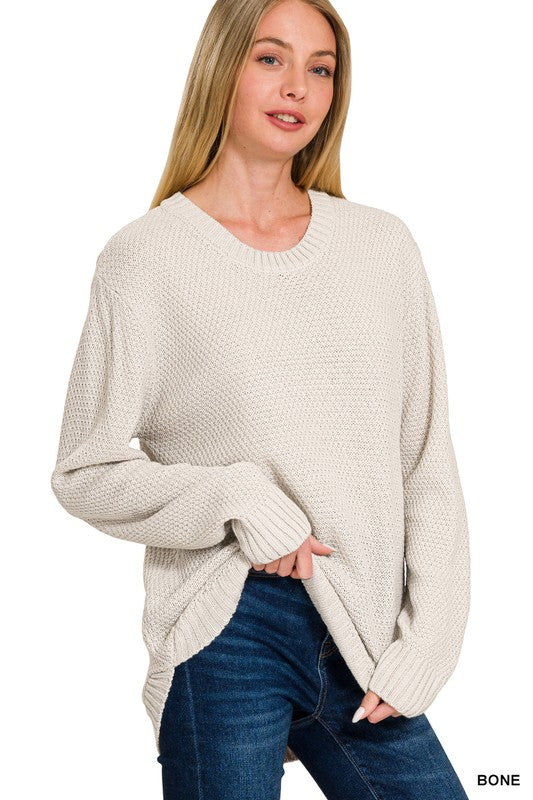 Everyday Basic Sweater-Sweaters-Zenana-Three Birdies Boutique, Women's Fashion Boutique Located in Kearney, MO