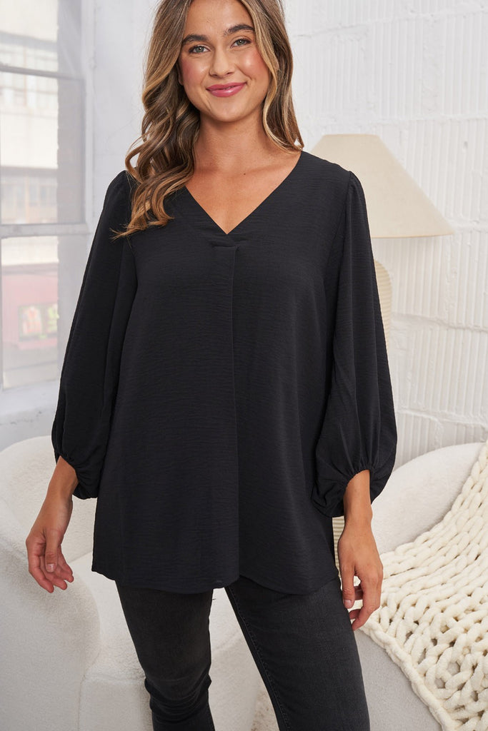 Flowy Solid Knit Long Sleeve Top-Top-White Birch-Three Birdies Boutique, Women's Fashion Boutique Located in Kearney, MO